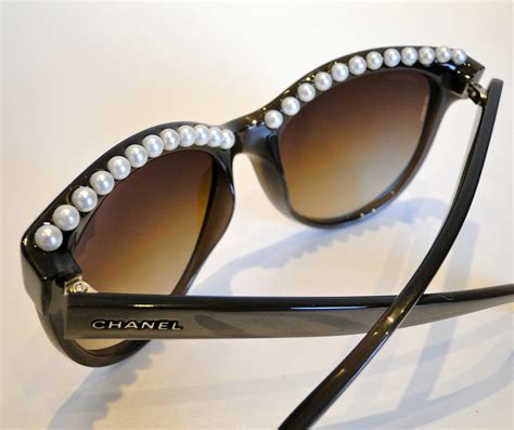 chanel frames with pearls|chanel sunglasses women with pearl.